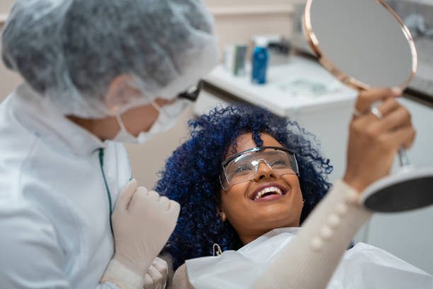 Woman at the dentist