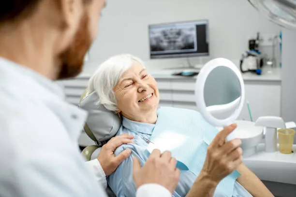 All On 4 Dental Implants 20 Senior person at the dentist